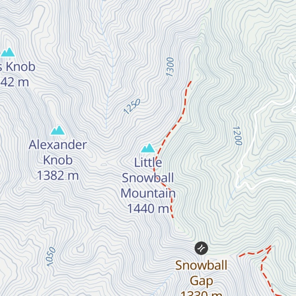 Map of Little Snowball Mountain