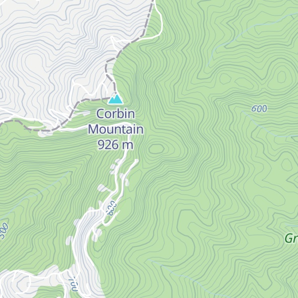 Map of Pruett Mountain