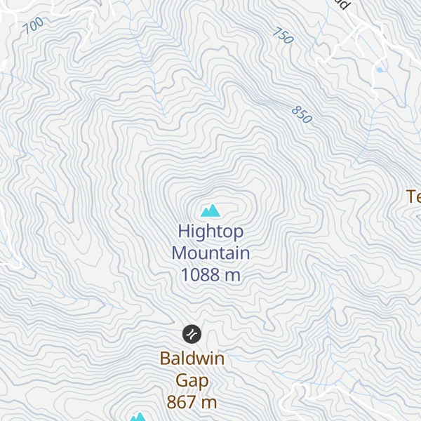 Map of Hightop Mountain