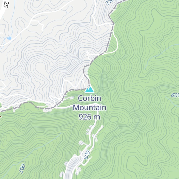 Map of Corbin Mountain