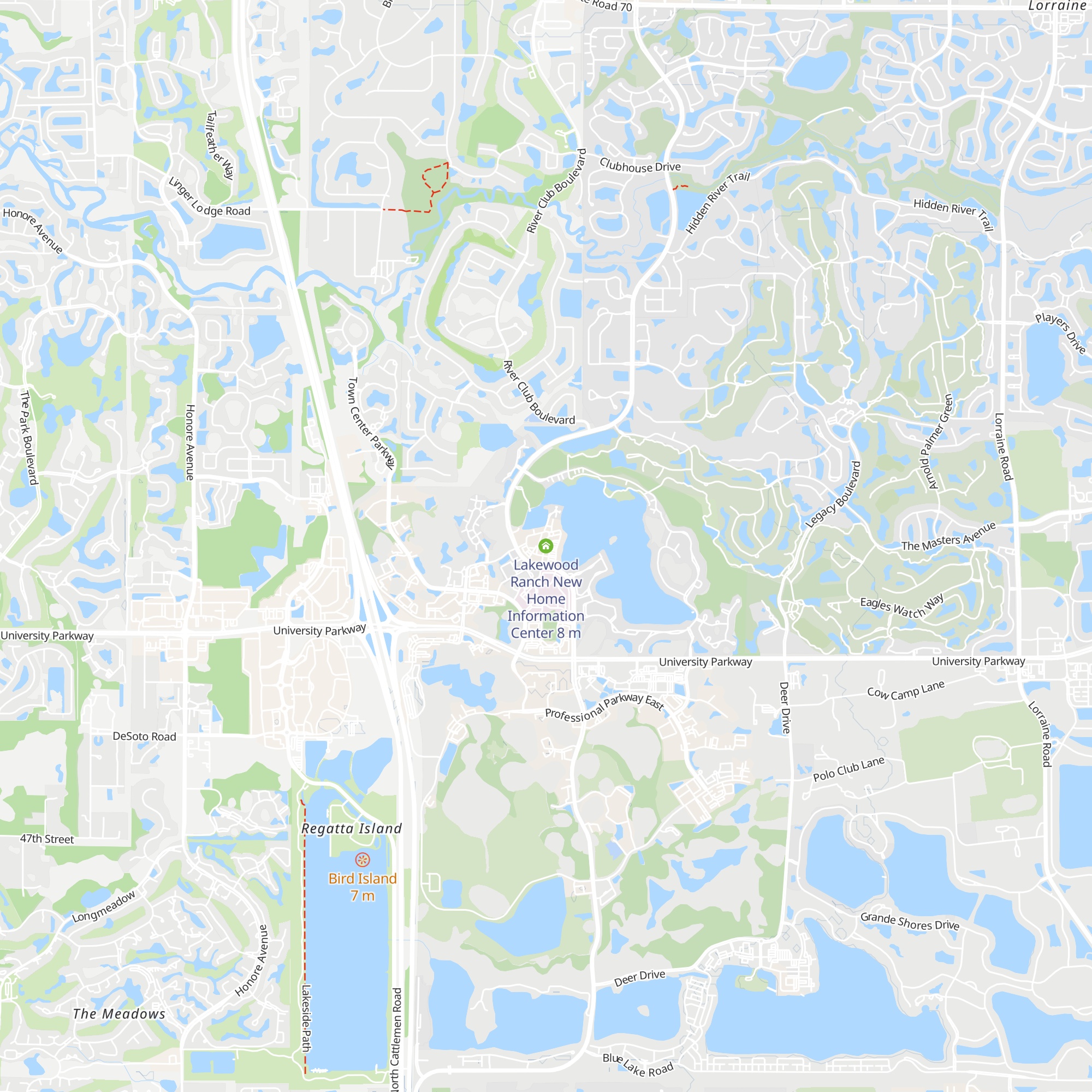 Lakewood Ranch New Home Information Center map