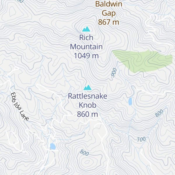 Map of Rattlesnake Knob