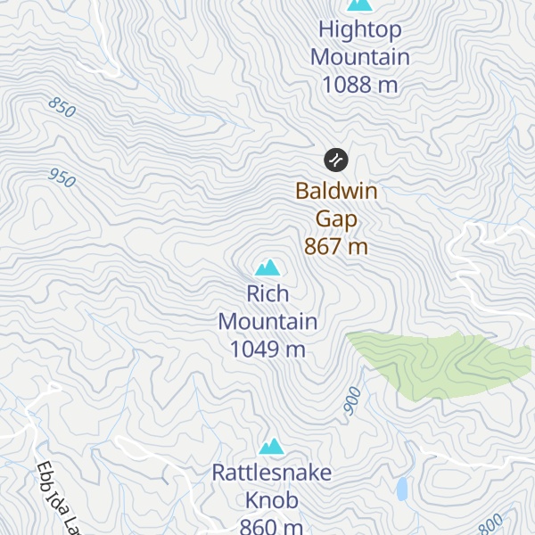 Map of Rich Mountain