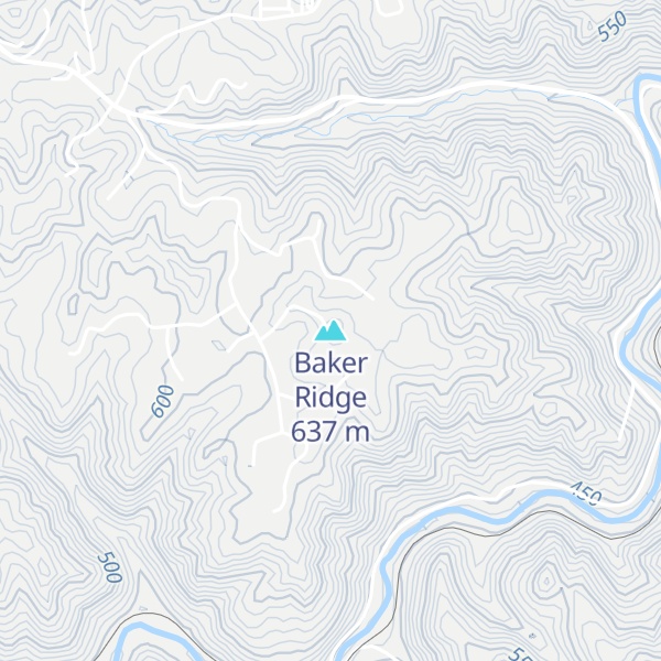 Map of Baker Ridge