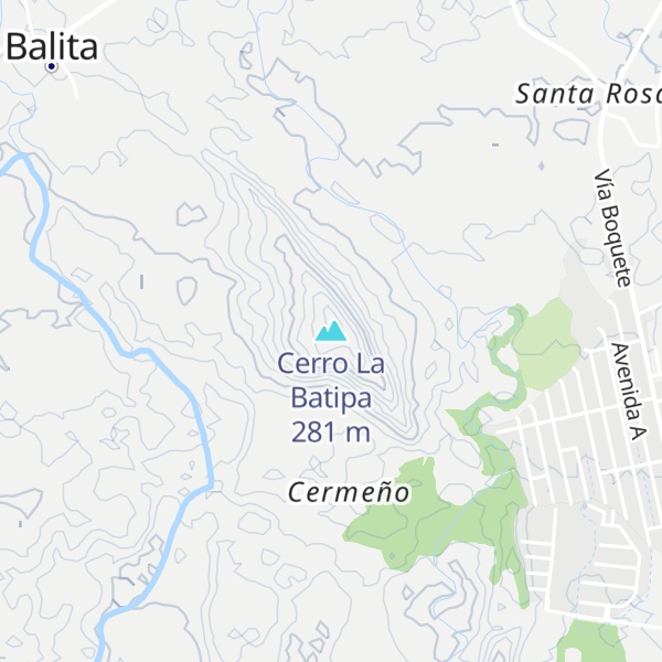 Map of Cerro La Batipa