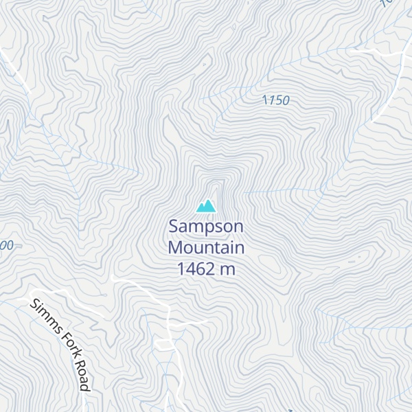 Map of Sampson Mountain