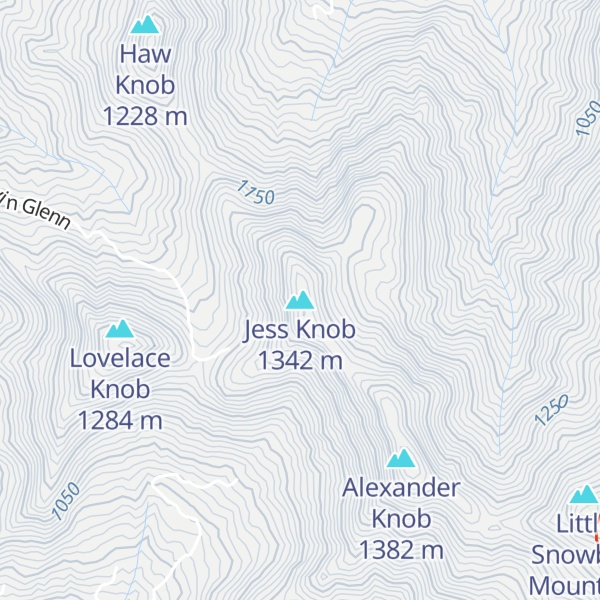 Map of Jess Knob