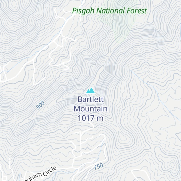 Map of Bartlett Mountain