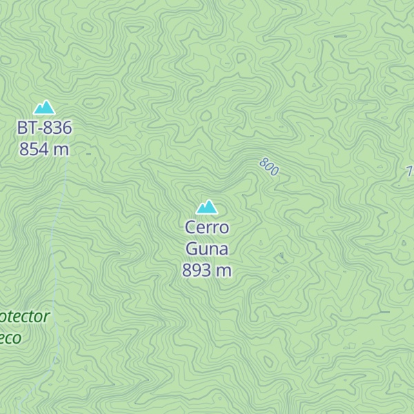 Map of Cerro Guna