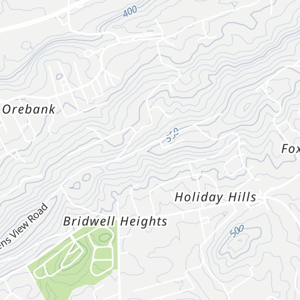 Map of Chestnut Ridge