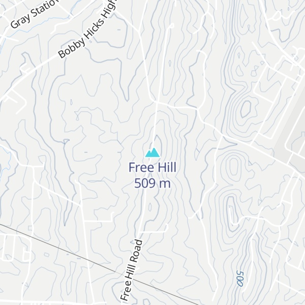 Map of Free Hill