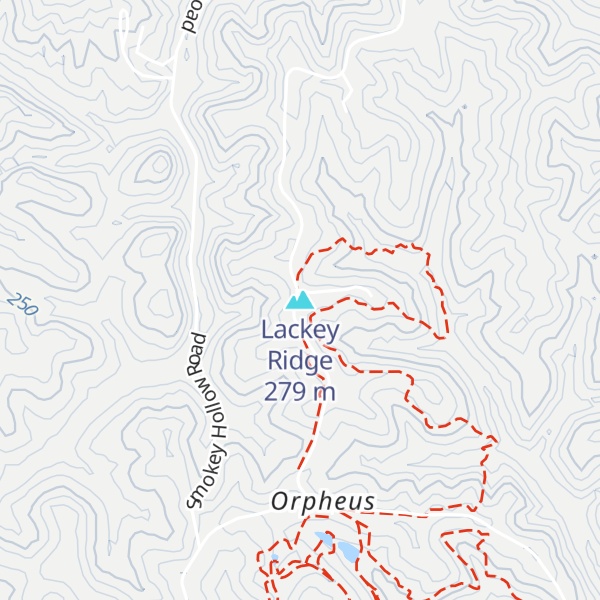 Map of Lackey Ridge