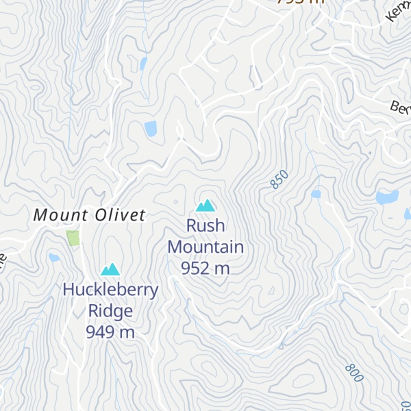 Map of Rush Mountain