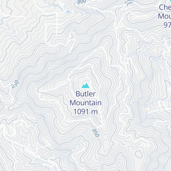 Map of Butler Mountain