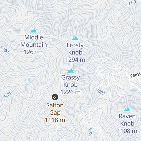 Map of Grassy Knob