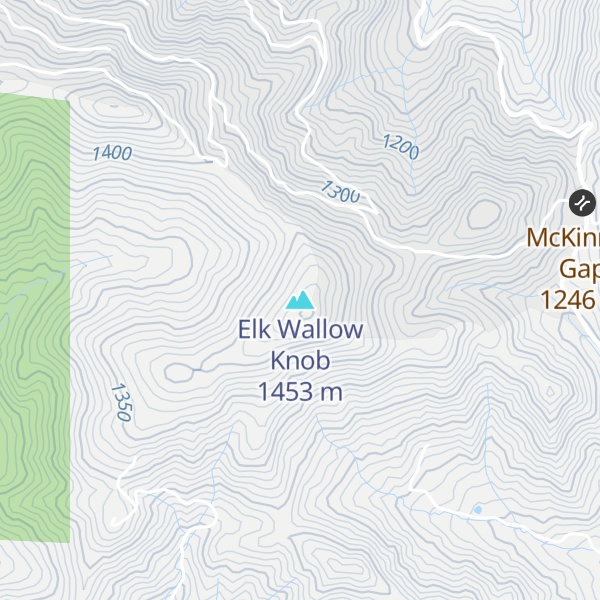 Map of Elk Wallow Knob