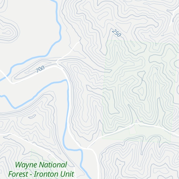 Map of Hog Back Ridge