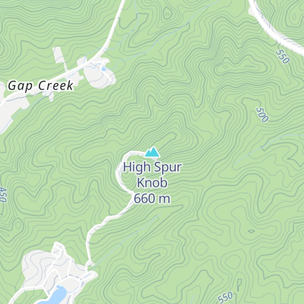 Map of High Spur Knob
