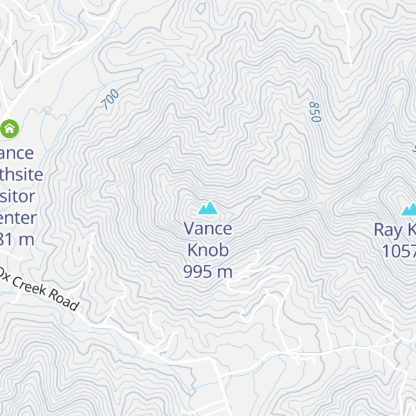 Map of Vance Knob