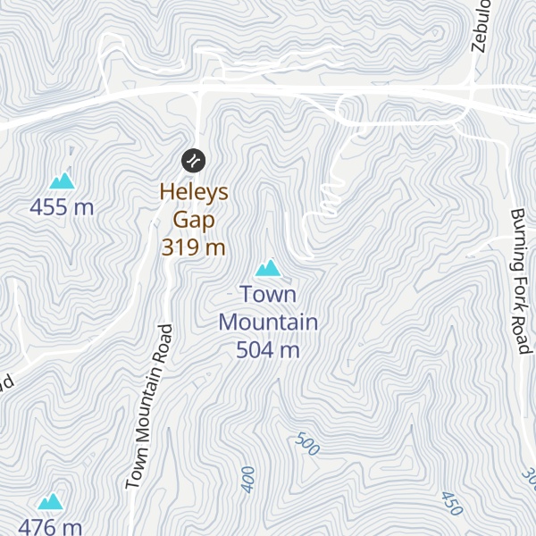 Map of Town Mountain