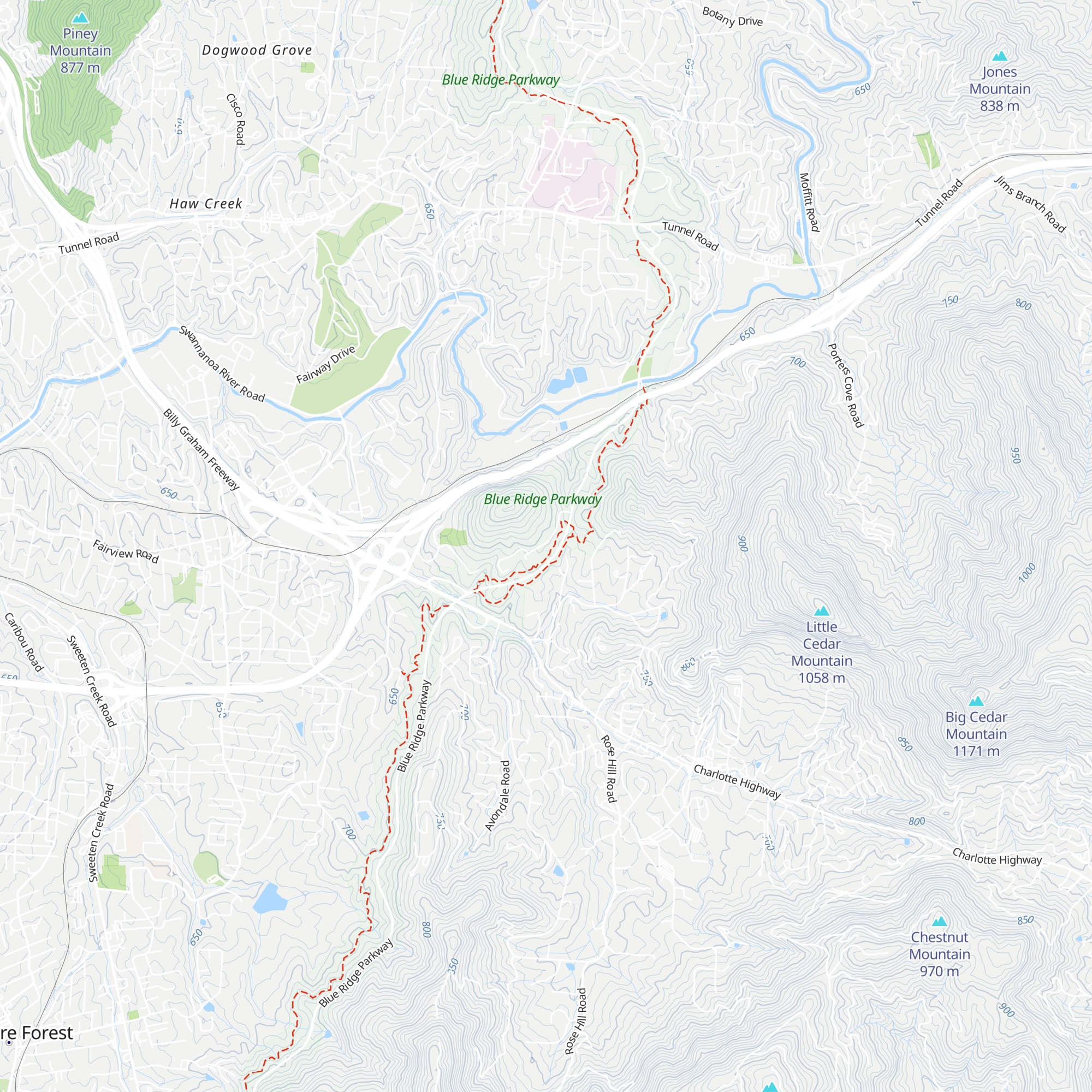 Blue Ridge Parkway Visitor Center map