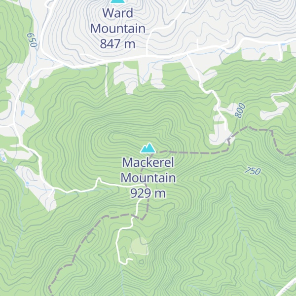 Map of Mackerel Mountain