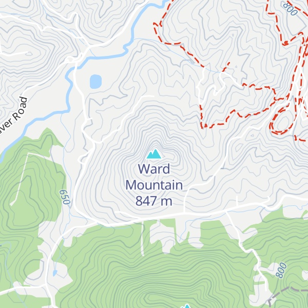 Map of Ward Mountain