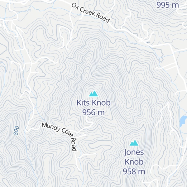 Map of Kits Knob