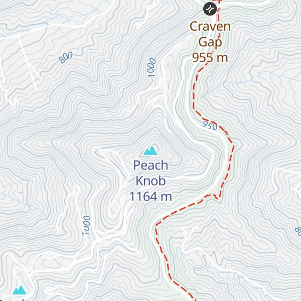 Map of Peach Knob