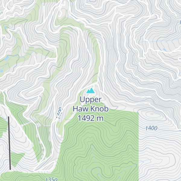 Map of Upper Haw Knob