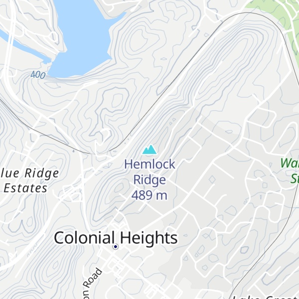 Map of Hemlock Ridge