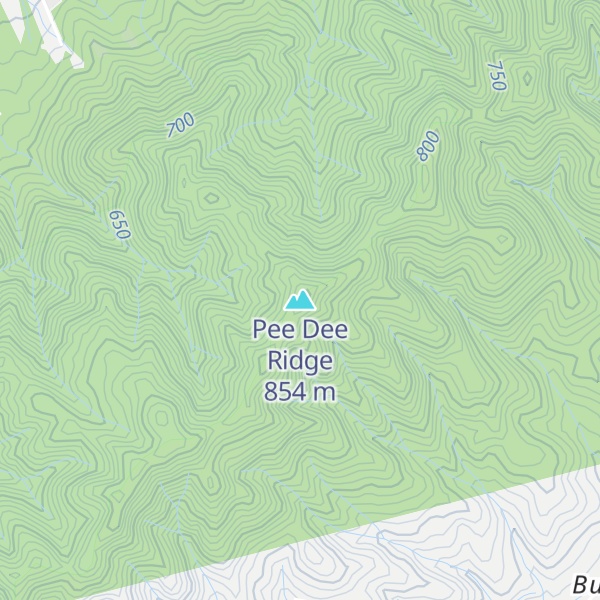 Map of Pee Dee Ridge