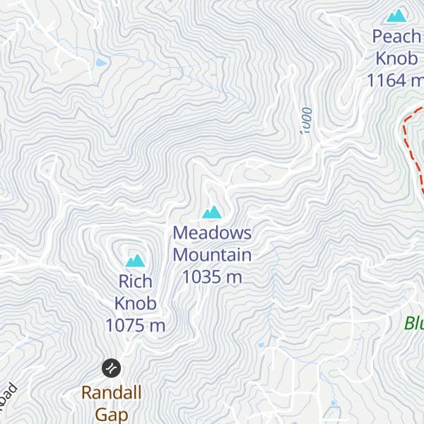 Map of Meadows Mountain