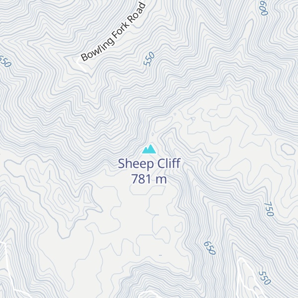 Map of Sheep Cliff