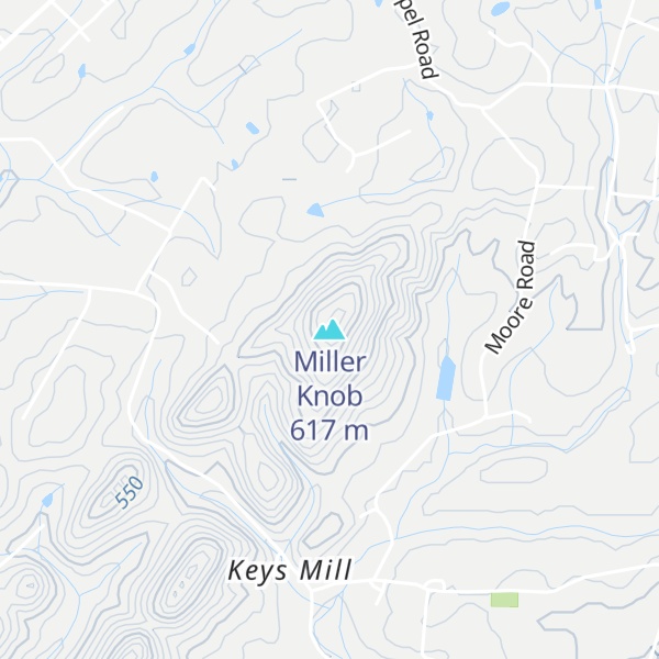 Map of Miller Knob