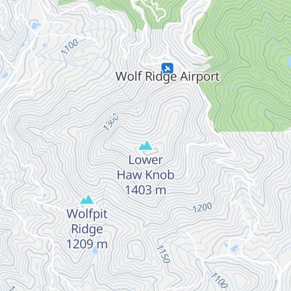 Map of Lower Haw Knob
