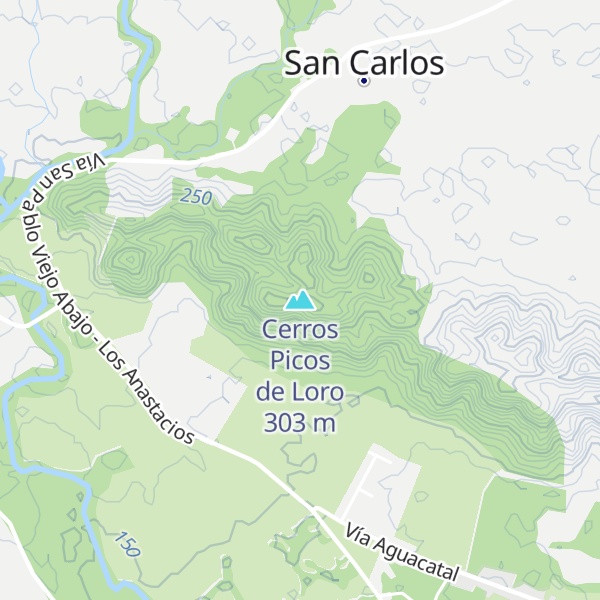 Map of Cerros Picos de Loro