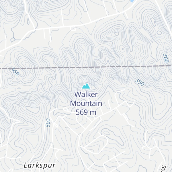 Map of Walker Mountain