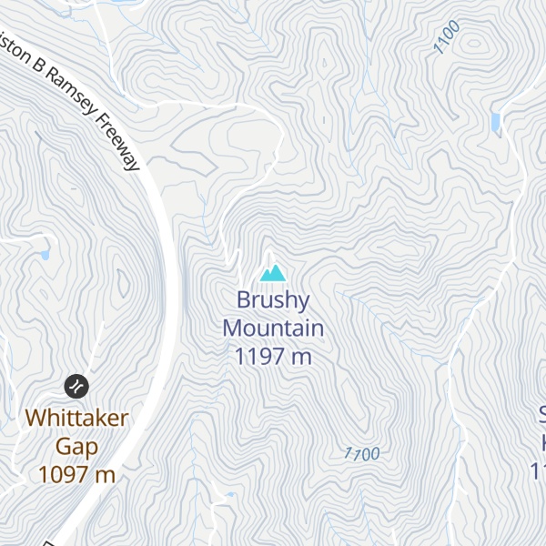 Map of Brushy Mountain