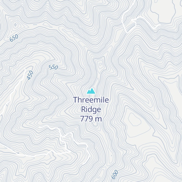 Map of Threemile Ridge