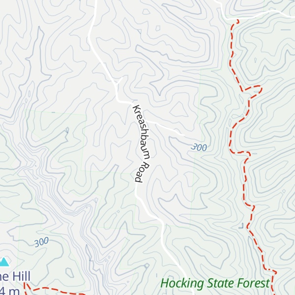 Map of Kreachbaum Ridge
