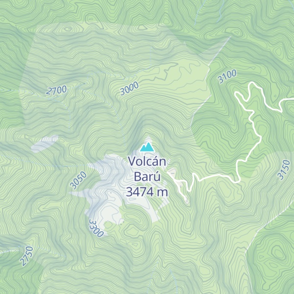 Map of Volcán Barú