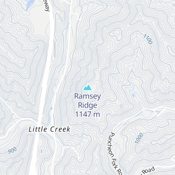 Map of Ramsey Ridge