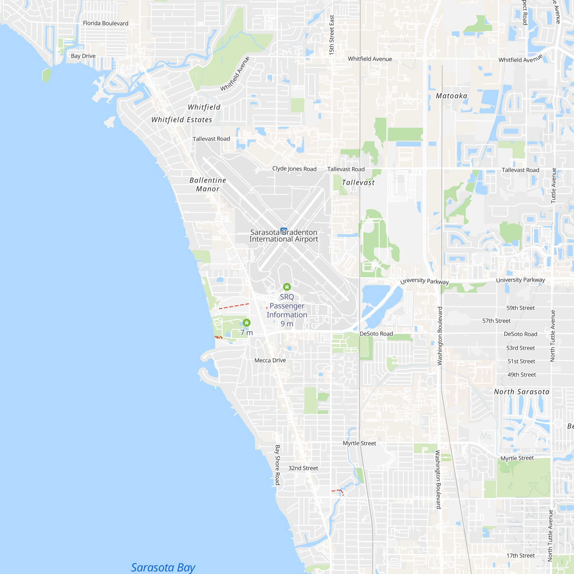 SRQ Passenger Information map