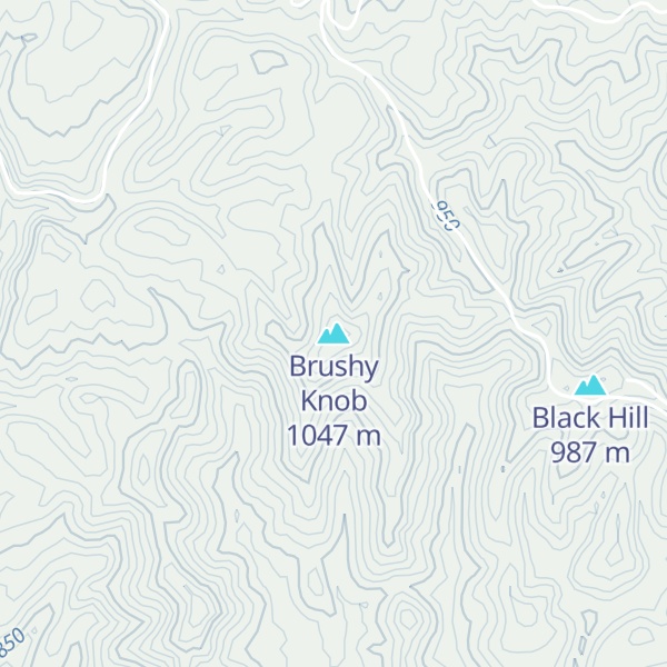 Map of Brushy Knob