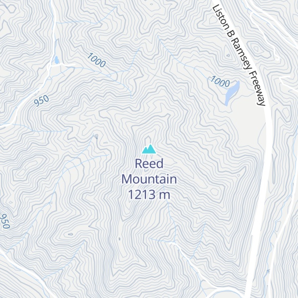 Map of Reed Mountain