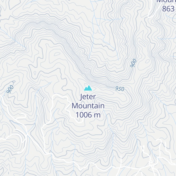 Map of Jeter Mountain