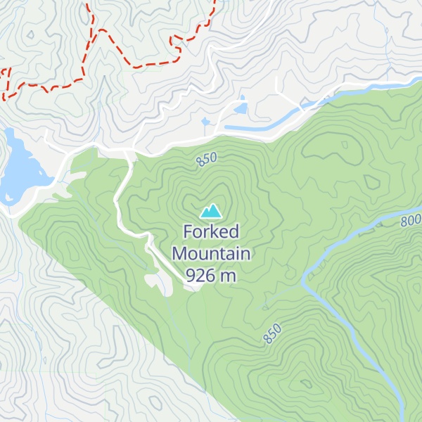 Map of Forked Mountain