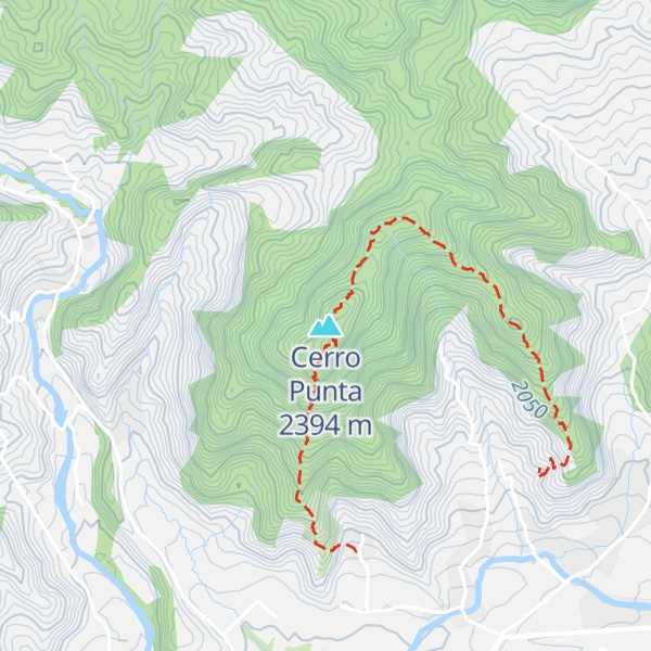 Map of Cerro Punta