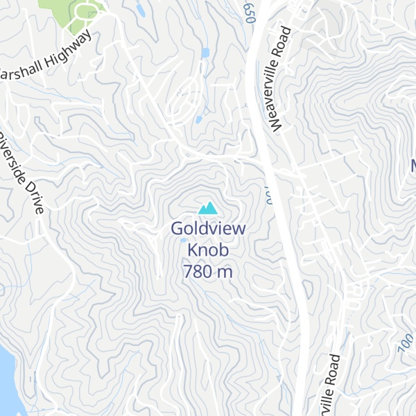 Map of Goldview Knob